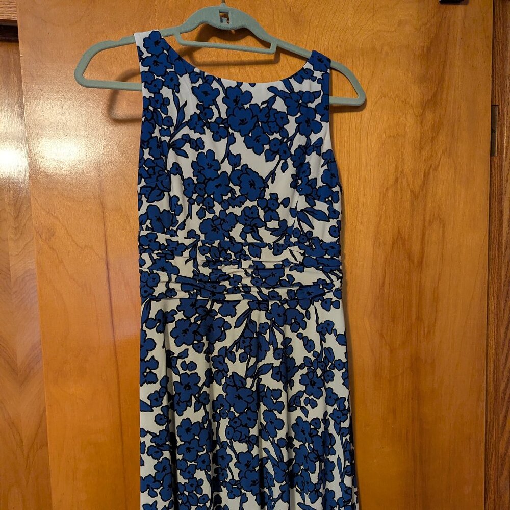 Chaps shirred waist floral dress - Size PM